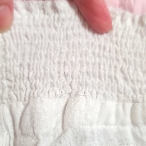 White Women's Linen Pants - Picture 4 of 5